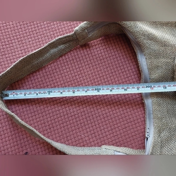 Vintage "Original by Fifie" Burlap Sack Hobo Tote Bag - Picture 12 of 12